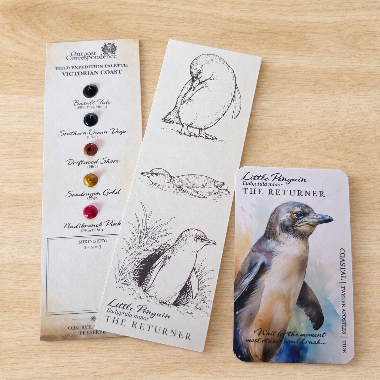 DIY Watercolour Bookmark Kit – Little Penguin Edition (Paint & Read Creative Set)