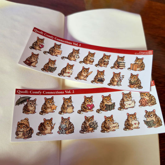 Quoll Sticker Sheets (Vol. 1 & Vol. 2)